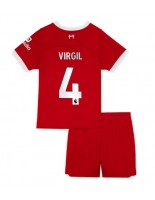 Liverpool Virgil van Dijk #4 Kotipaita Lasten 2023-24 Lyhythihainen (+ shortsit)